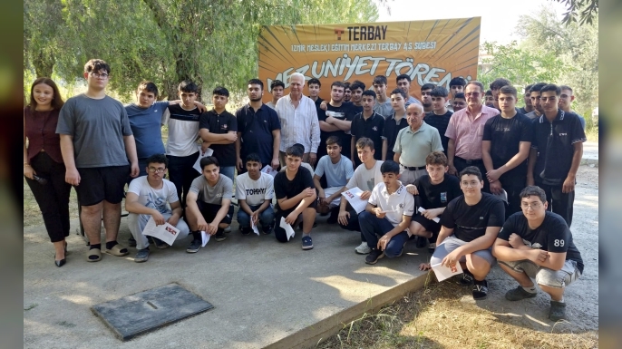 Terbay Çıraklık Okulu’nda karne ve sertifika töreni